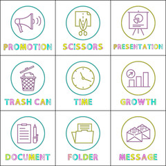 Promotion and Presentation Vector Illustration