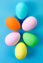 SIX COLOURED EASTER EGGS