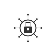 Fototapeta premium Network lock icon. Element of internet security icon for mobile concept and web apps. Detailed Network lock icon can be used for web and mobile