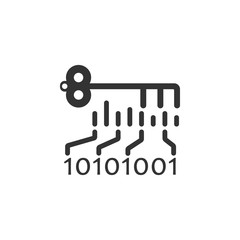 Electronic key icon. Element of internet security icon for mobile concept and web apps. Detailed Electronic key icon can be used for web and mobile