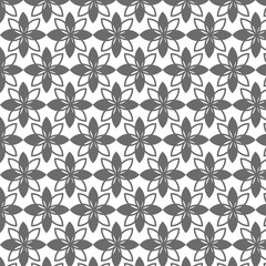 Floral seamless pattern. Gray flowers. For packaging, textiles, paper.