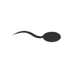 Sperm. Black Icon Flat on white background