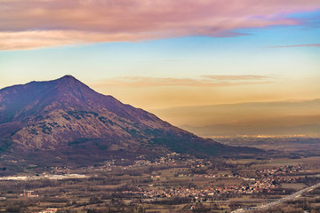 Alpes Mountains Aerial View, Piamonte, Italy