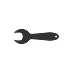 Wrench. Black Icon Flat on white background