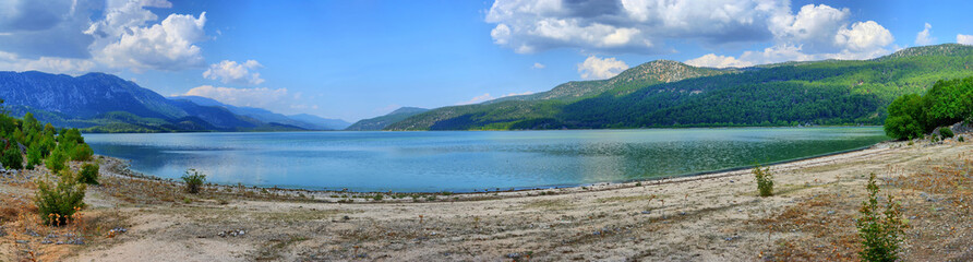 Naklejka na ściany i meble Kovada Lake, Egirdir, isparta Turkey-Kovada lake Natioanal Park Panaroma