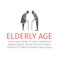 Elderly age Vector sign for web graphic.
