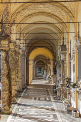 Fototapeta premium Arcade at Mirogoj Cemetery in Zagreb, Croatia
