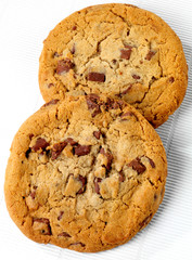 TWO CHOCOLATE CHIP COOKIES
