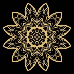 Vector Floral mandala. Vintage decorative elements. Vector illustration.