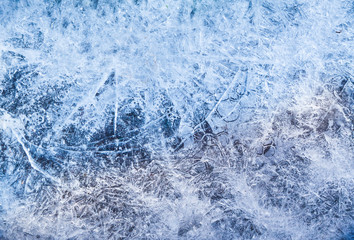 frozen water level - details of ice crystals