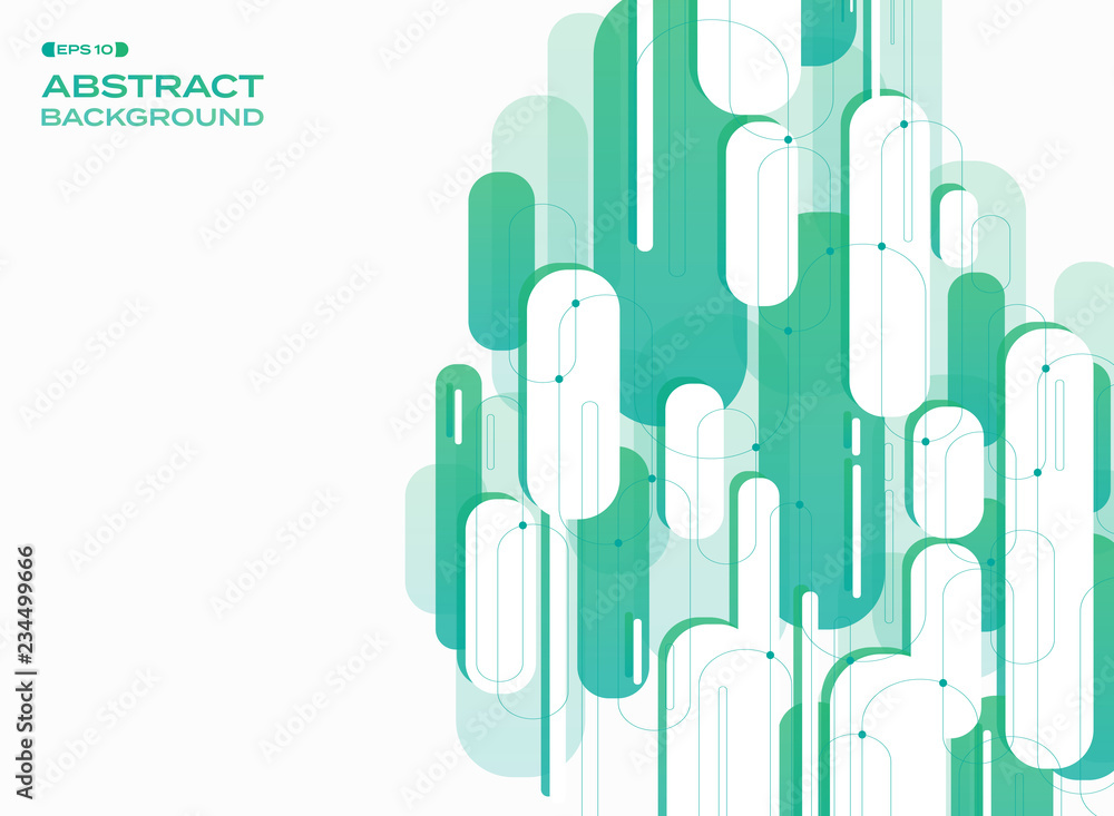 Poster abstract of vertical technology gradient green strip lines pattern background.