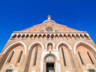 PADUA, ITALY: Facade of the Basilica of Saint Anthony, iconic landmark and sightseeing in Padua, Italy. It's one of the eight international shrines recognized by the Holy See