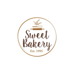 Bakery, Dessert, Baverage Sign Logo Template Vector Design Illustration