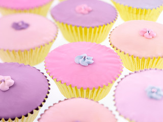 PASTEL COLOURED CUP CAKES / FAIRY CAKES