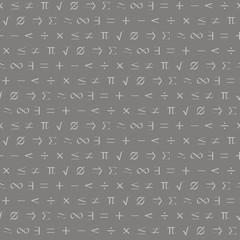 Seamless pattern with mathematical symbols for your design