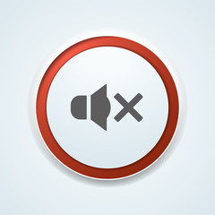 Mute Speaker sound button illustration