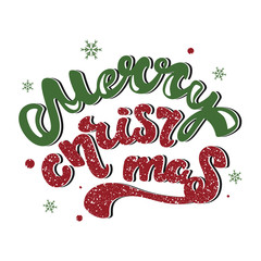 Inscription - Merry Christmas . Lettering design. Handwritten typography. Vector