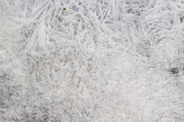 frozen water level - details of ice crystals