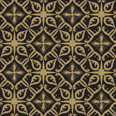 Gray and beige royal pattern. The Seamless vector background