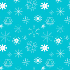 Seamless Christmas pattern with snowflakes