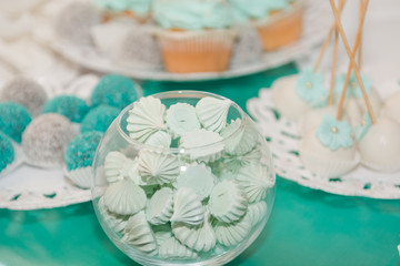 Sweet sponge cake. Sugar Cookies Wedding sweets.