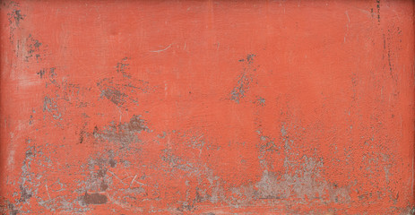 Texture Painted Metal Sheet. Cracks. Peeling Paint. Panorama.