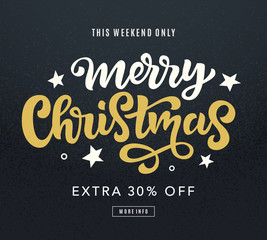 Fototapeta na wymiar Merry Christmas sale web banner template