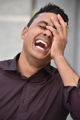 Obraz premium Laughing Minority Male