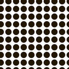 Monochrome seamless background. Abstract geometric vector pattern with black dots on white backdrop. EPS10.