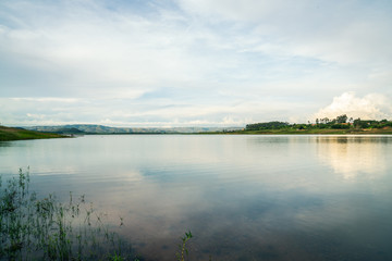 Dammed lake landscape in Minas Gerais, Brazil