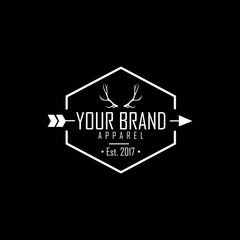 t shirt, Apparel Logo, Icon, Sign Clothing Brand Deer Antlers Logo Template Vector Design