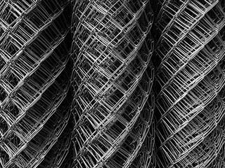 high angle view roll of metal net for background