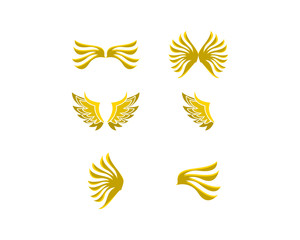 Set of Wing Logo Template vector icon design
