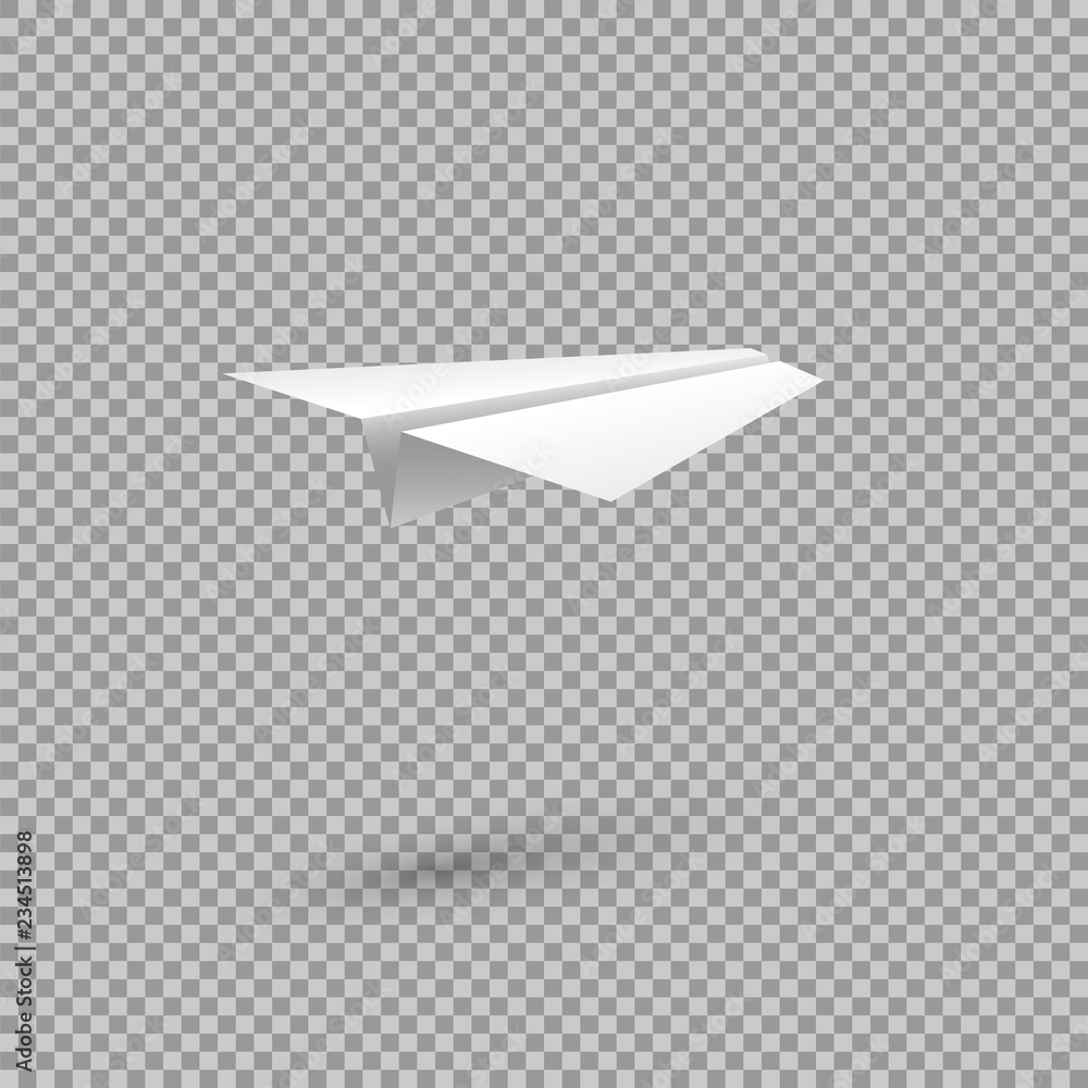Aufkleber paper plane isolated on transparent background. vector design element.