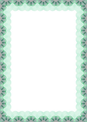 Vector frame for diploma or certificate. Template. Vector illustration.