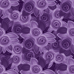 Vector floral ethnic seamless pattern in watercolor style with flowers and leaves. Gentle, spring, summer floral background.  Design for cover, wrapper, fabric or embroidery