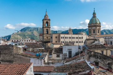 Obraz premium View over the roofs of Palermo