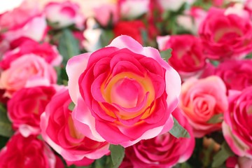 rose artificial flower as valentine background