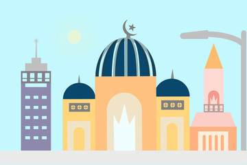 Religious places include Islam, Chinese Buddhism and Christianity