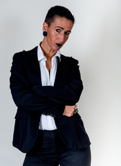 Androgyne attraktive alternative Frau