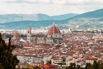 Fototapeta na wymiar Panoramic views of Florence