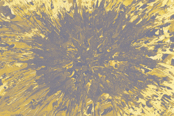 Colorful wet abstract paint leaks and splashes texture on white watercolor paper background. Natural organic shapes and design.