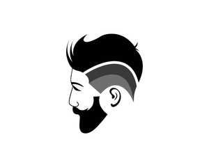 vintage barber shop logo vector