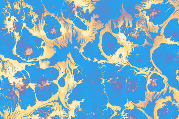 Colorful wet abstract paint leaks and splashes texture on white watercolor paper background. Natural organic shapes and design.