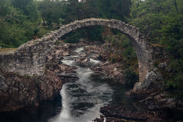 Fototapeta na wymiar Carrbridge Schottland - packhorse bridge