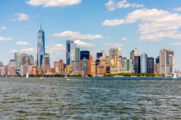 Obraz premium Skyline Dolnego Manhattanu w Nowym Jorku