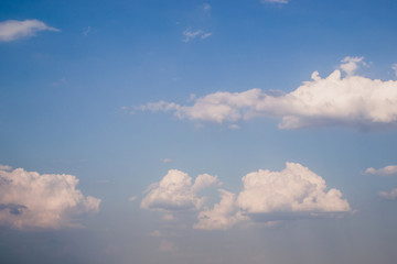 big clouds in the blue sky