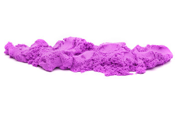 Close-up of a photo of kinetic sand on a white background