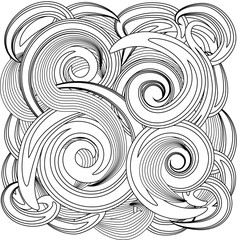 Abstract hand drawn zentangle style frame. Doodle art decorative border.