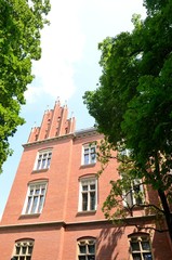 Fototapeta premium Brick building in Krakow, Poland